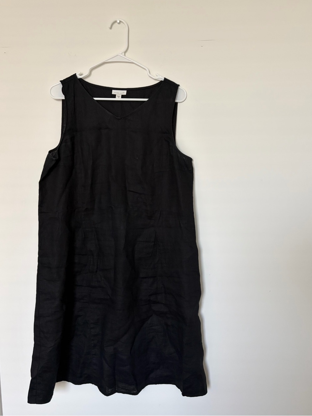 J Jill Love Linen 100% Linen Black Dress Size Medium